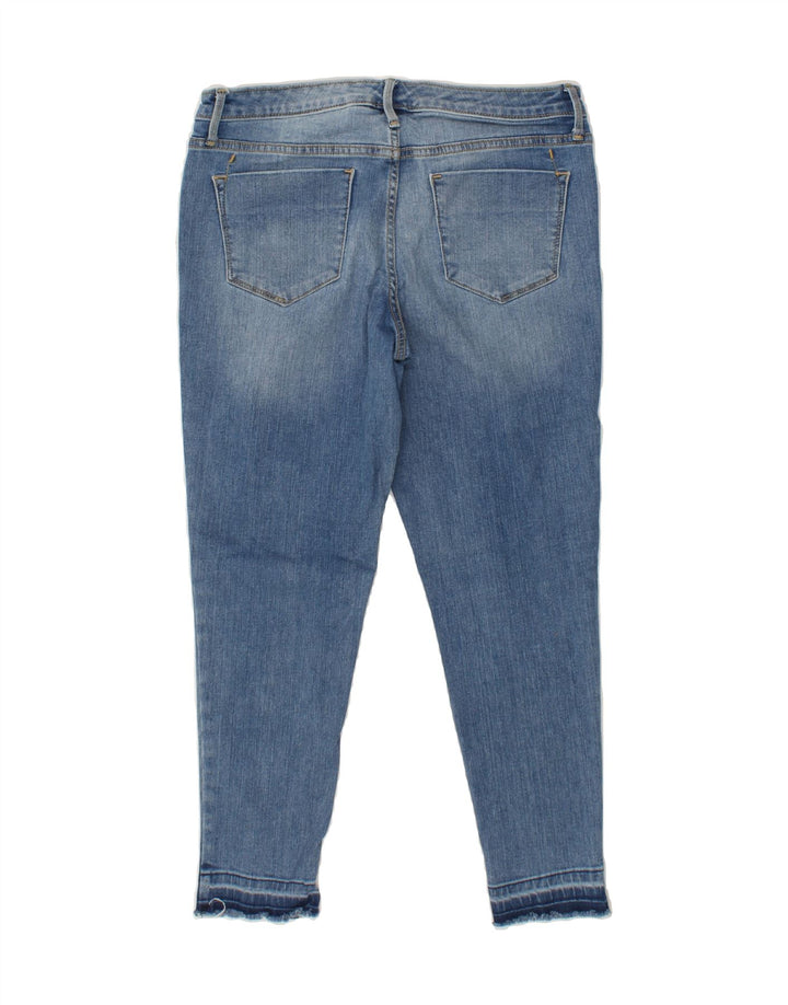 MOSSIMO Womens Mid Rise Legging Cropped Jeans W30 L25 Blue Cotton Vintage Mossimo and Second-Hand Mossimo from Messina Hembry 