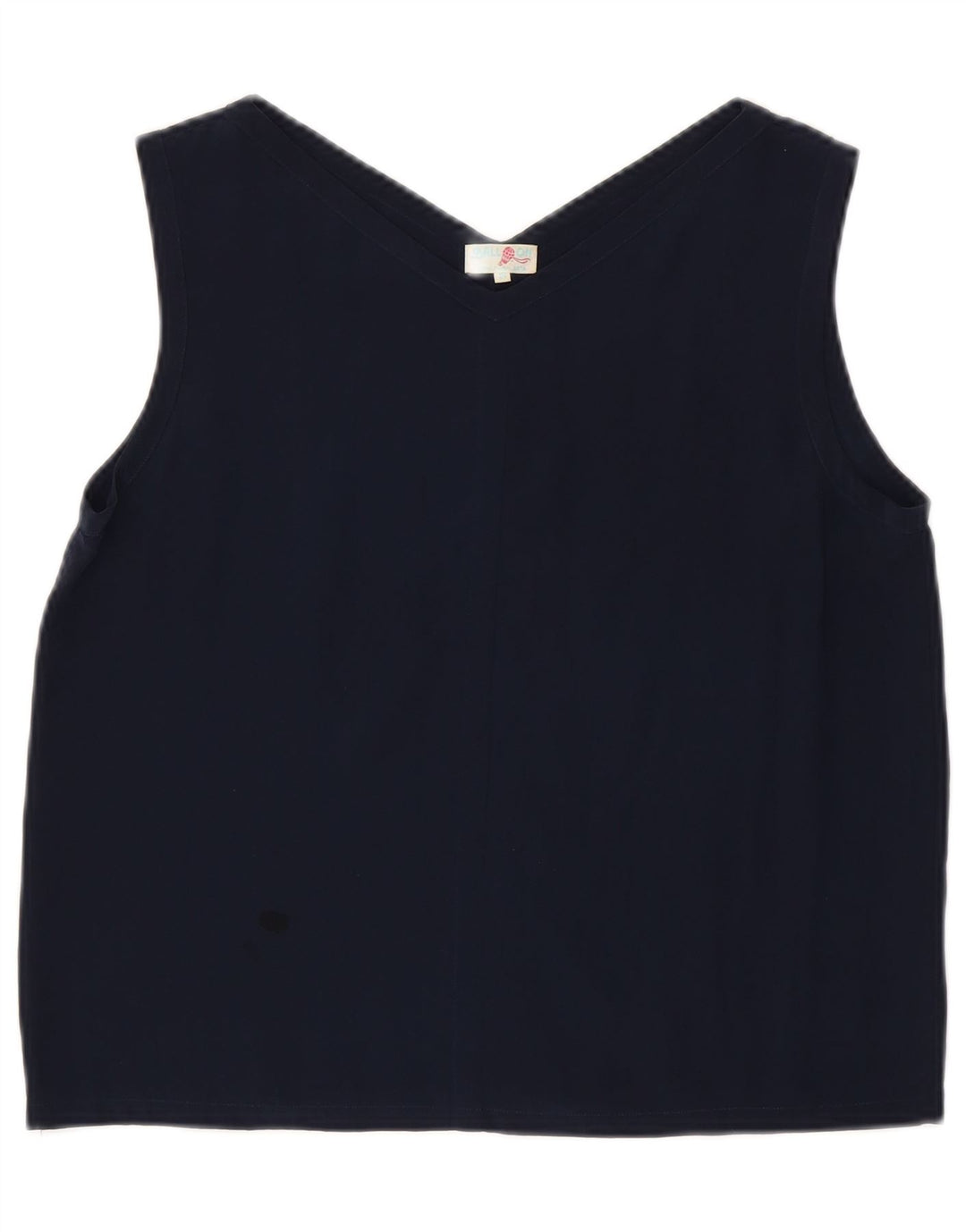 Colete Ball On Feminino Top UK 10 Pequeno Seda Azul Marinho