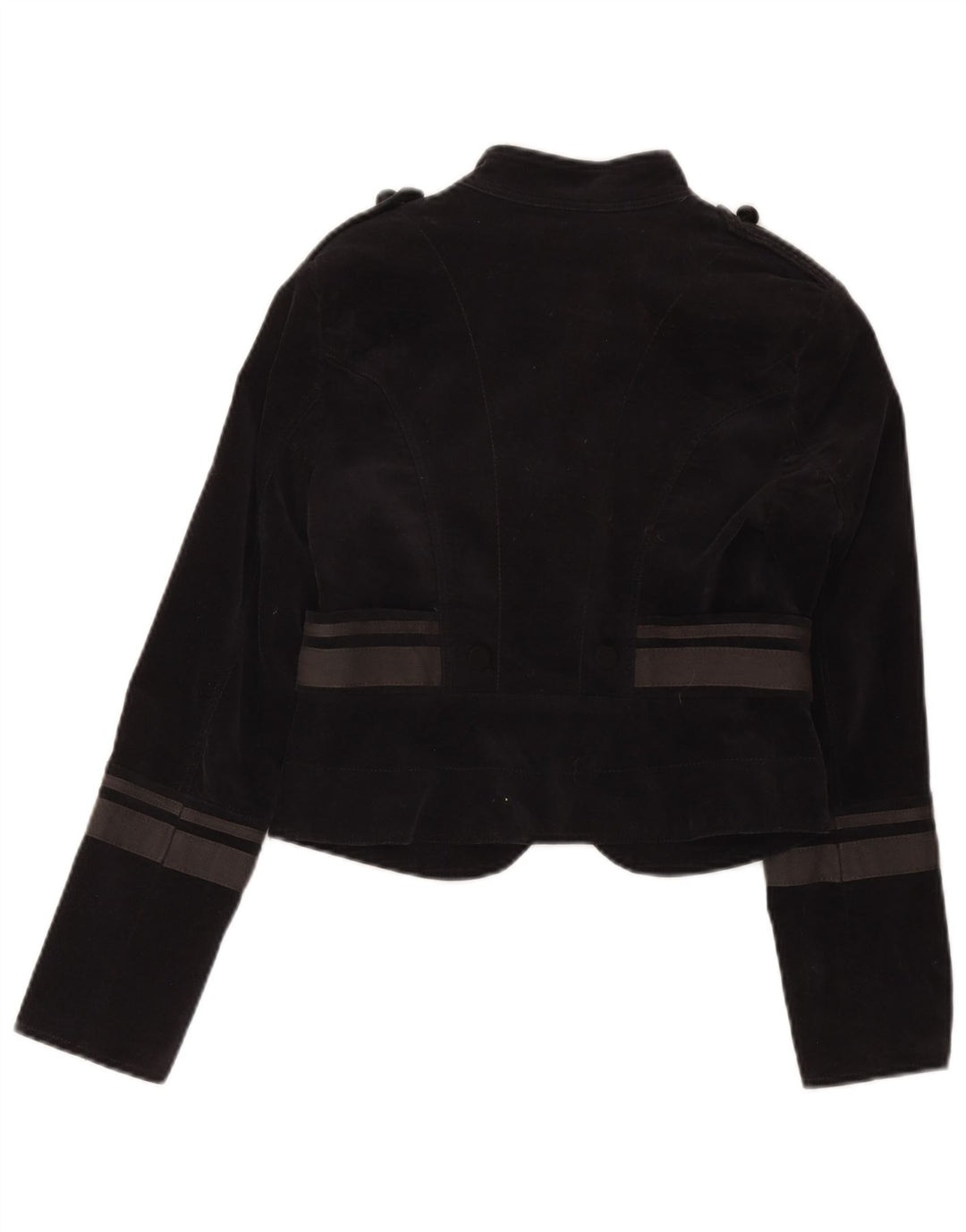 Zara Womens Bolero Jacket UK 8 pequeno preto colorblock algodão