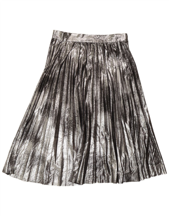 Zara Saia feminina faca plissada média W28 prata