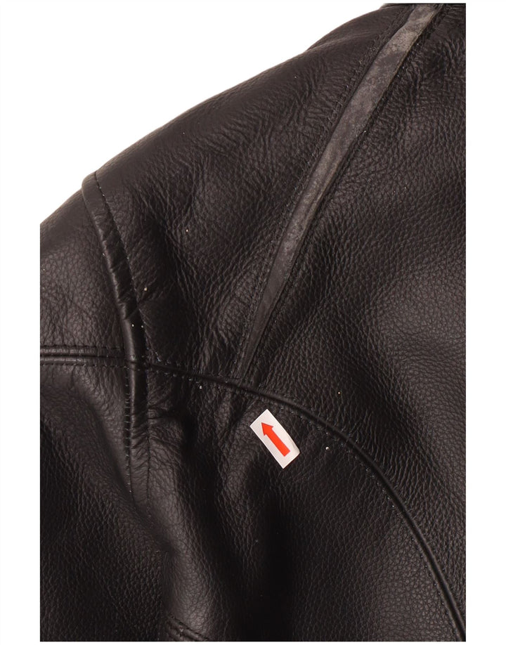 LEWIS Jaqueta feminina de couro para motociclista UK 18 XL couro preto