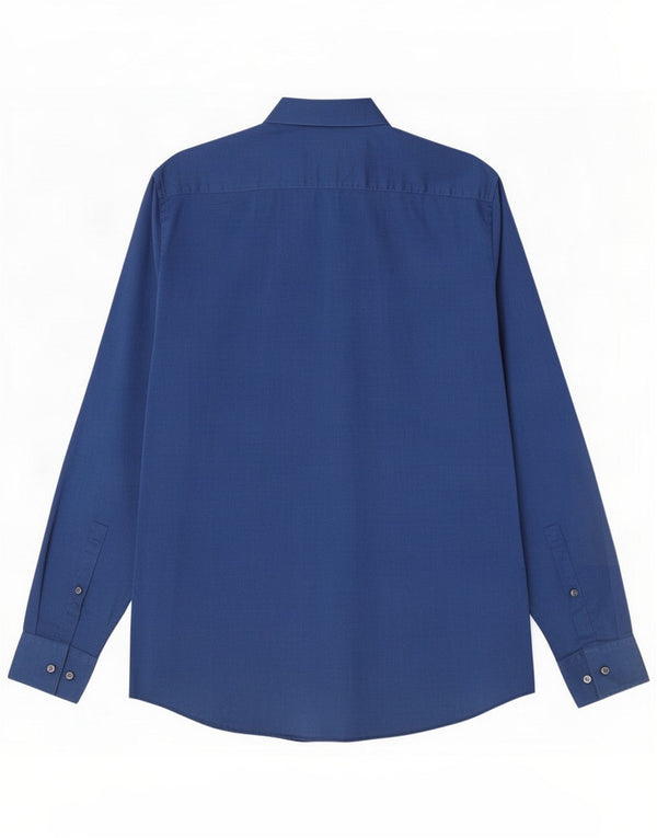 Hugo Boss Mens Slim Fit Shirt Tamanho 42 16 1/2 Grande Algodão Azul