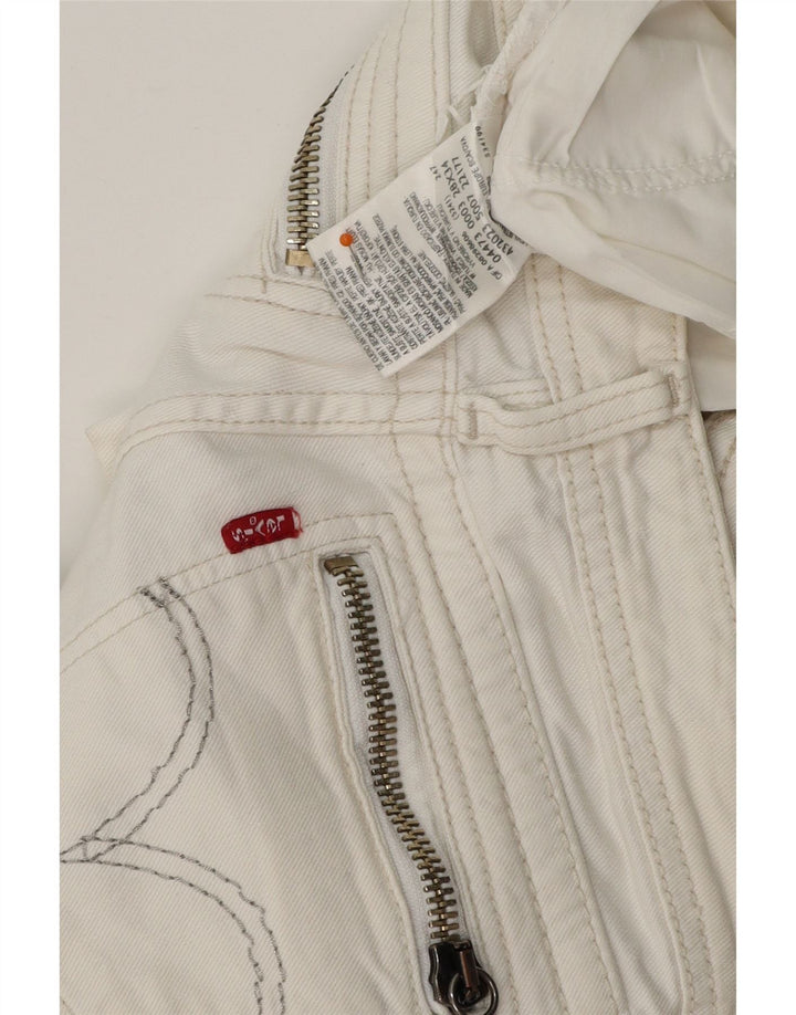Shorts jeans feminino LEVI'S W28 médio algodão branco