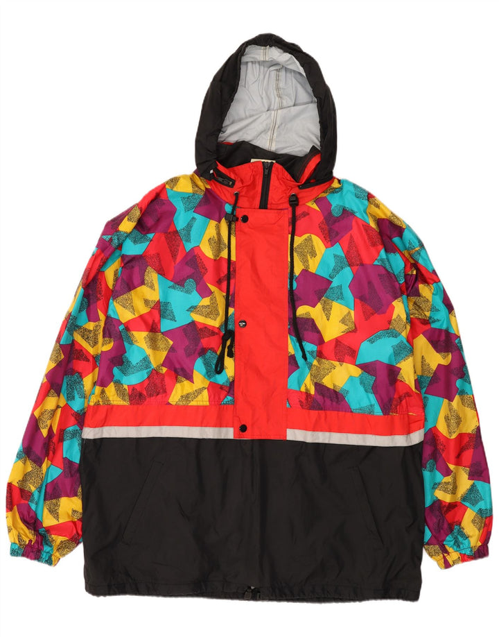 Jaqueta de chuva masculina MARCEL CLAIR com capuz e ajuste solto Reino Unido 38 médio preto