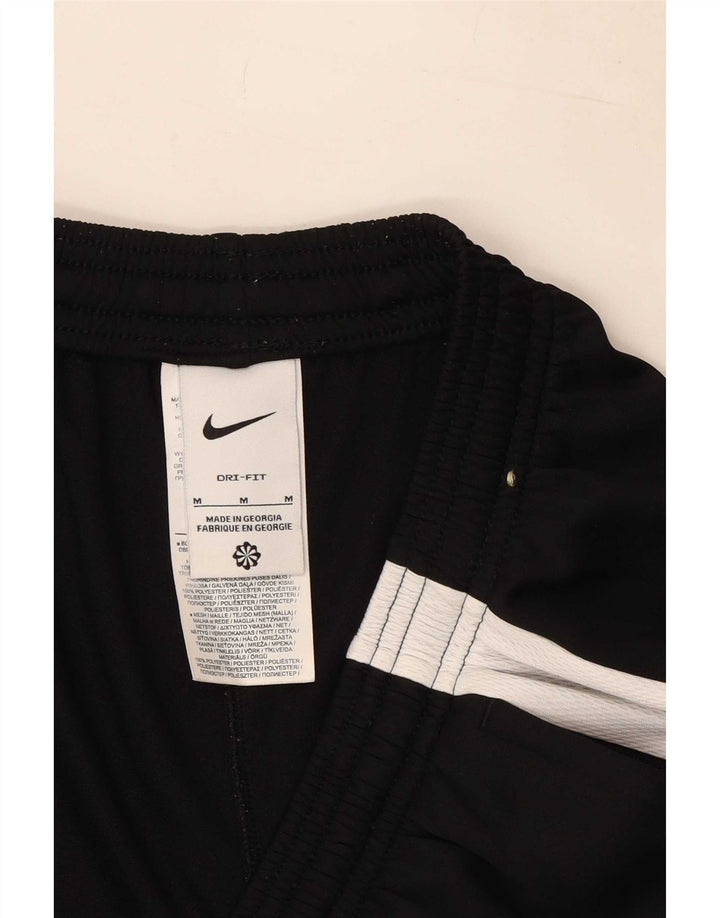 Calça de treino masculina Nike Dri Fit médio preto colorblock poliéster