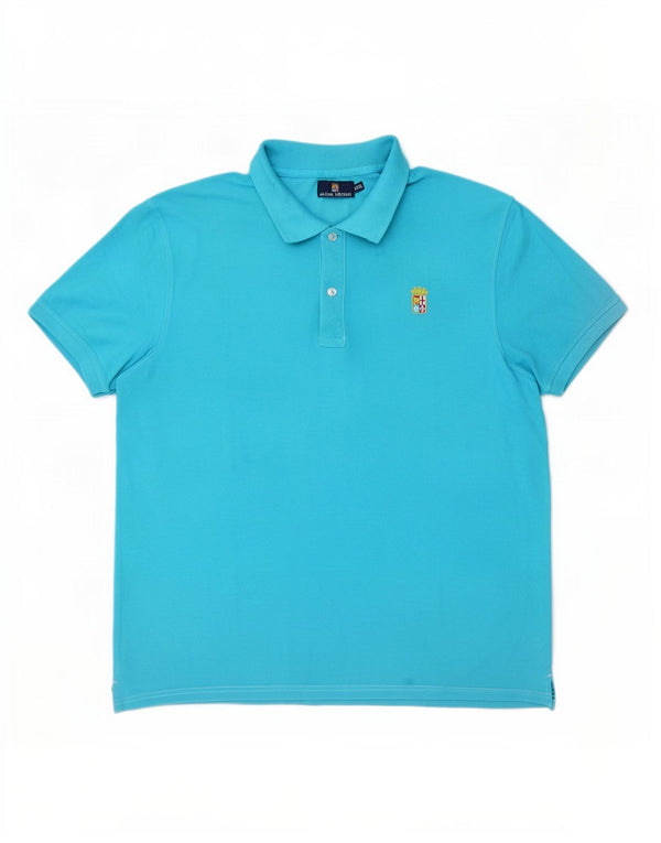 Camisa polo masculina Marina Militare 3XL algodão azul