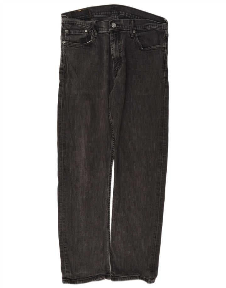 Calça jeans masculina Levi's 514 Straight W36 L32 cinza algodão