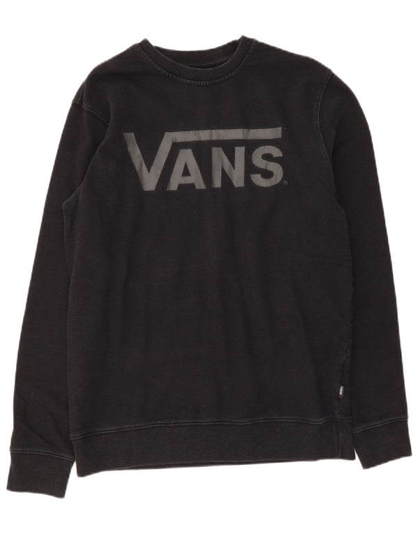 Vans moletom masculino jumper médio preto algodão