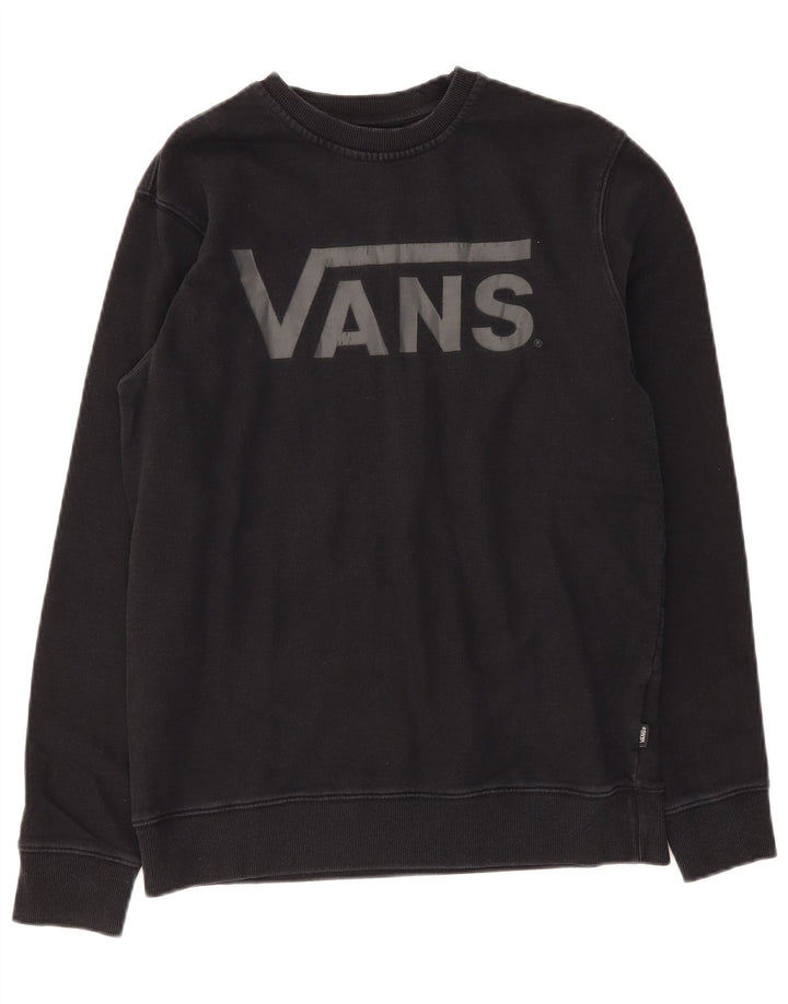 Vans moletom masculino jumper médio preto algodão