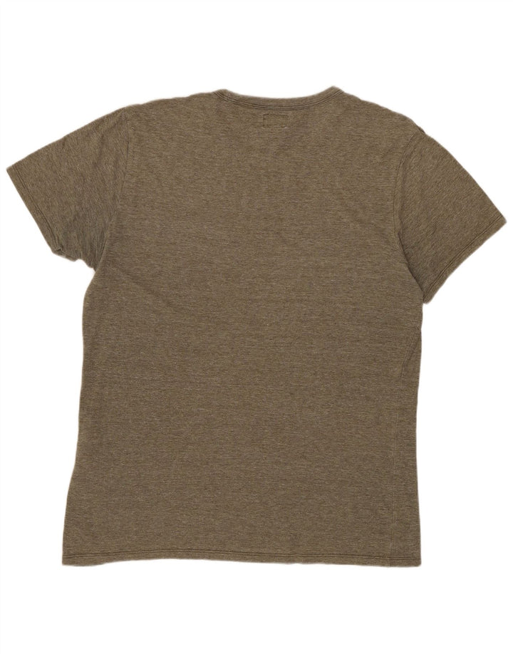 Camiseta masculina LEVI'S Top pequeno algodão manchado cáqui
