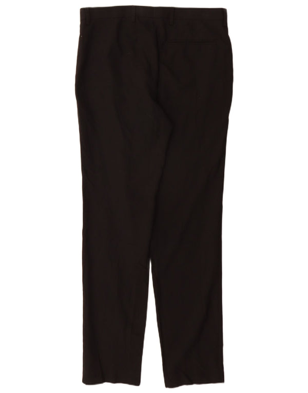 Calça masculina Marks & Spencer Slim Fit W32 L33 Poliéster Preto