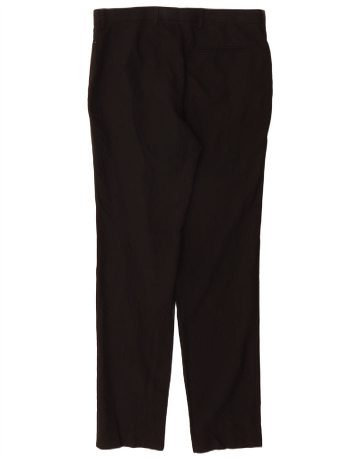 Calça masculina Marks & Spencer Slim Fit W32 L33 Poliéster Preto
