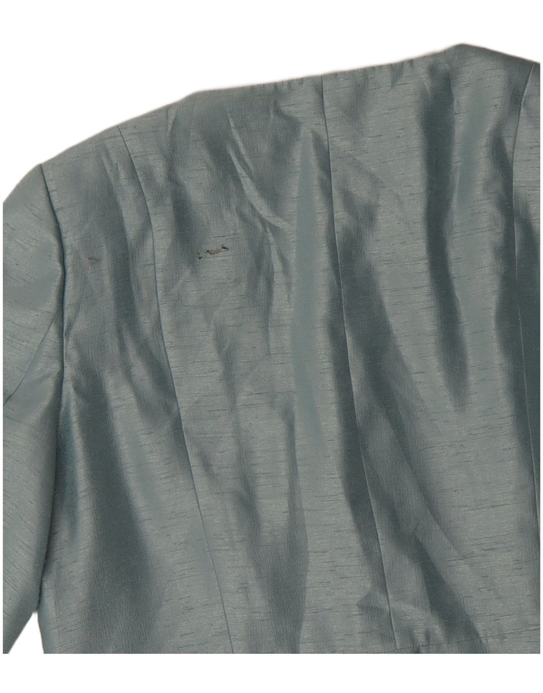 Jaqueta blazer feminina Jacques Vert manga 3/4 Reino Unido 16 grande azul viscose