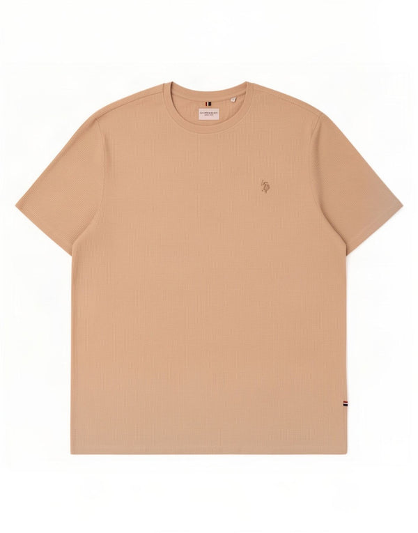 US Polo Assn. Camiseta masculina Top 2XL Algodão Bege