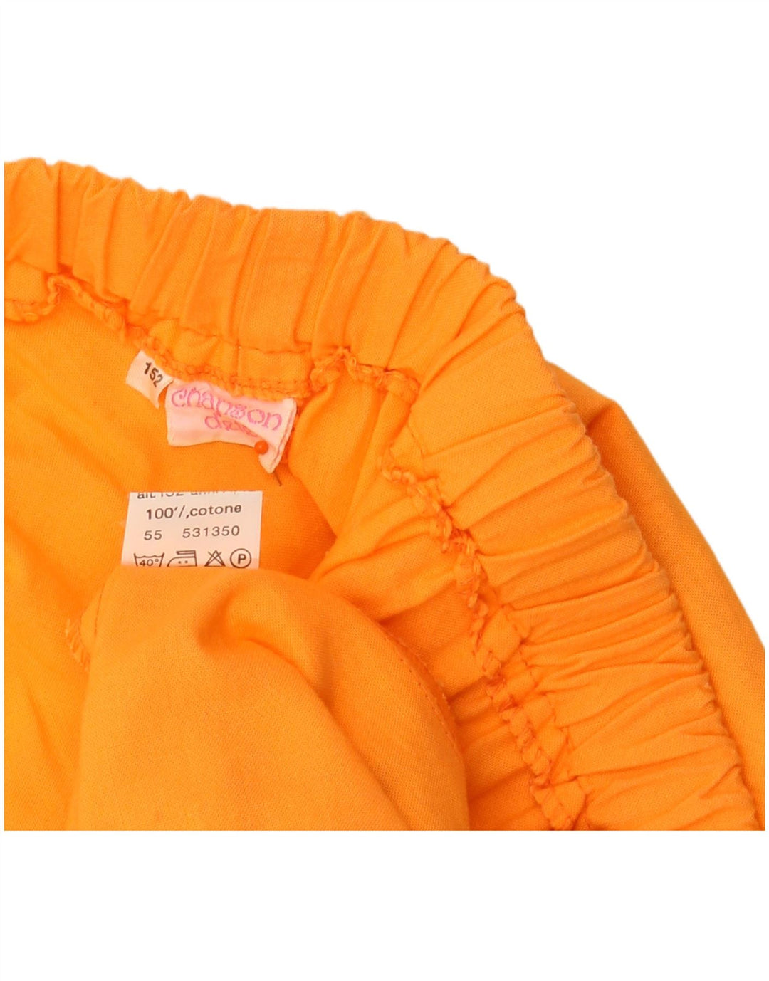 Saia evasê VINTAGE para meninas 12-13 anos W30 algodão laranja