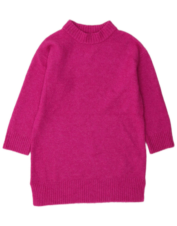 Vestido Jumper Meninas Zara 8-9 Anos Acrílico Rosa