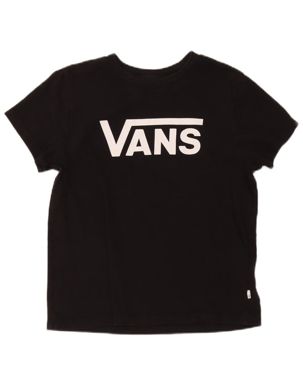 Camiseta feminina Vans com estampa gráfica UK 16 grande algodão preto