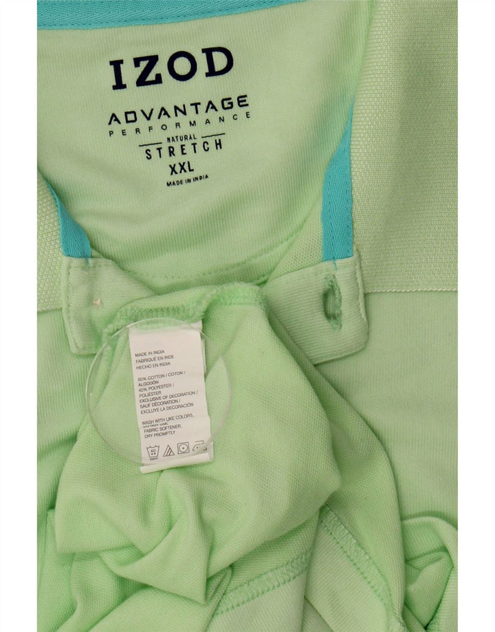 Camisa polo masculina IZOD 2XL algodão verde