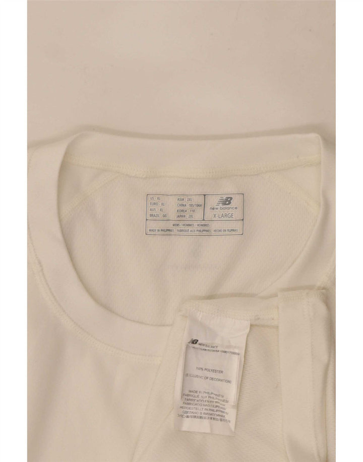 Camiseta masculina New Balance Top XL branco colorblock poliéster