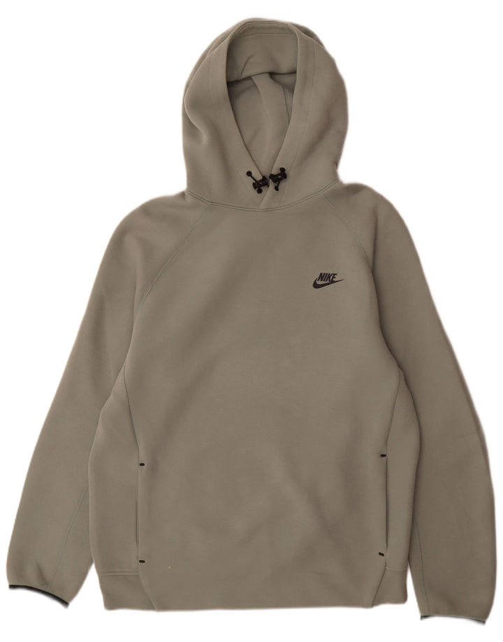 Nike Mens Hoodie Jumper Grande Algodão Verde