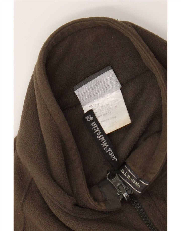 Jaqueta masculina de lã Jack Wolfskin UK 48 2XL poliéster cáqui