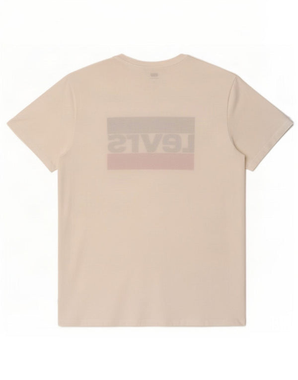 Camiseta gráfica masculina Levi's Top XL algodão branco