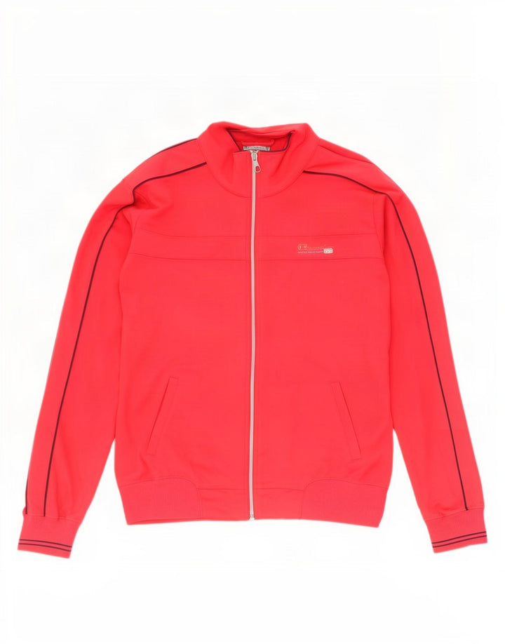 Jaqueta feminina Champion Heritage Fit para treino UK 16 grande poliéster vermelho