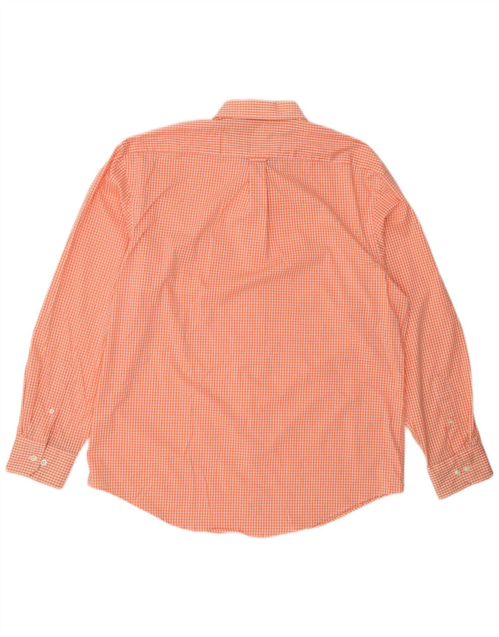 Camisa masculina Izod grande algodão guingão rosa
