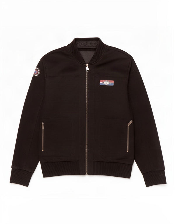 Zara Jaqueta masculina de agasalho XL preto poliéster