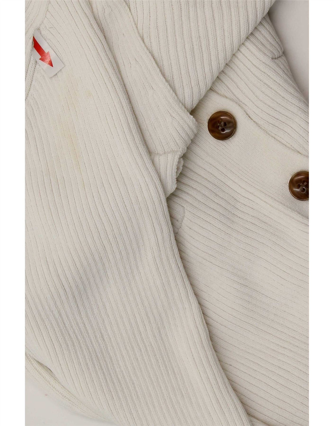 Suéter cardigã feminino Zara Reino Unido 12 viscose branca média