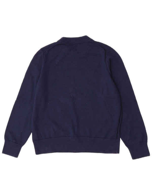 Suéter feminino Cos com gola redonda, lã azul marinho médio