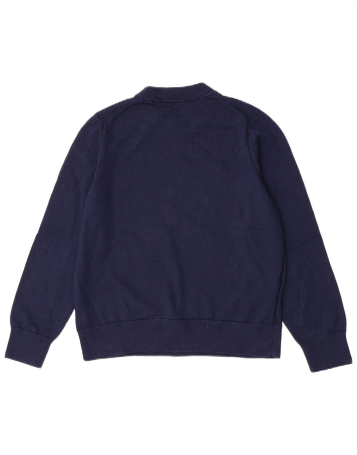 Suéter feminino Cos com gola redonda, lã azul marinho médio