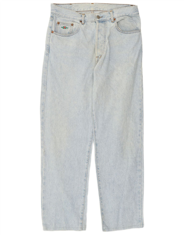 Charro Mens Straight Jeans W34 L29 Azul Algodão