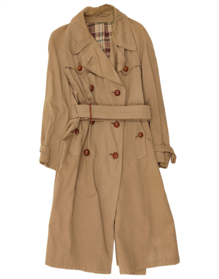 Casaco impermeável feminino vintage UK 14 bege médio
