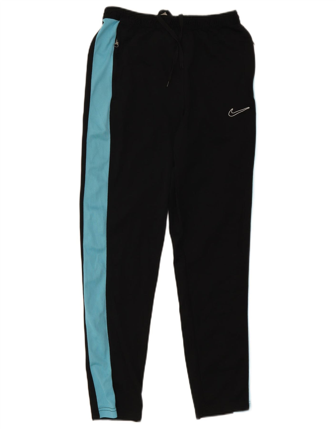 Calça de treino masculina Nike Dri Fit Slim pequena preta colorblock poliéster