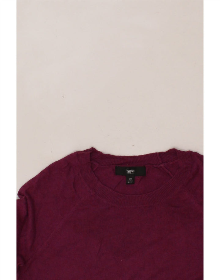 MOSSIMO Womens Boat Neck Jumper Sweater UK 12 Medium Purple Nylon Vintage Mossimo and Second-Hand Mossimo from Messina Hembry 