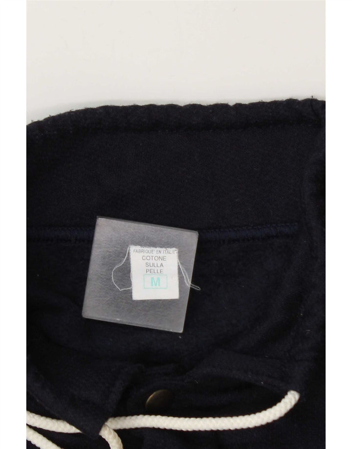 Suéter feminino vintage UK 14 algodão azul marinho médio