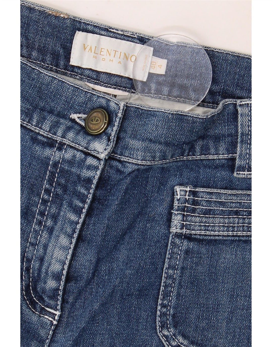Valentino Jeans Slim Feminino IT 40 Pequeno W28 L30 Azul