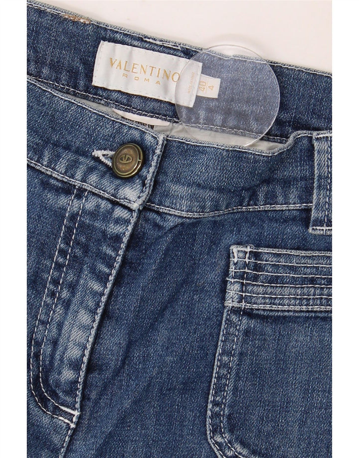 Valentino Jeans Slim Feminino IT 40 Pequeno W28 L30 Azul