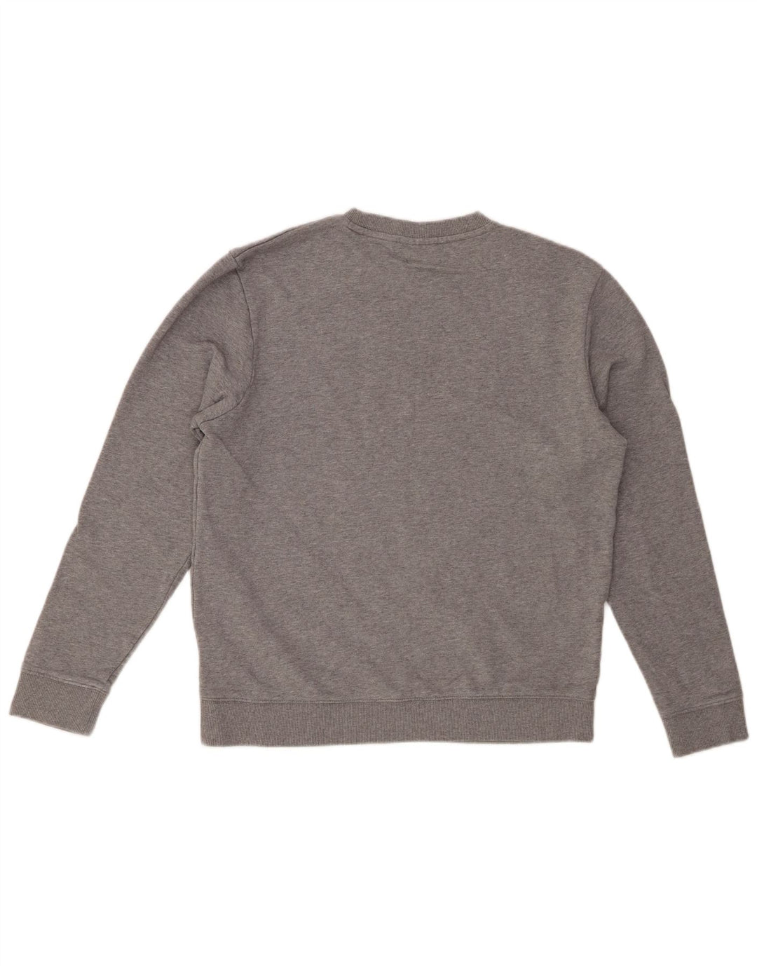 Suéter feminino HUGO BOSS UK 14 algodão manchado cinza médio