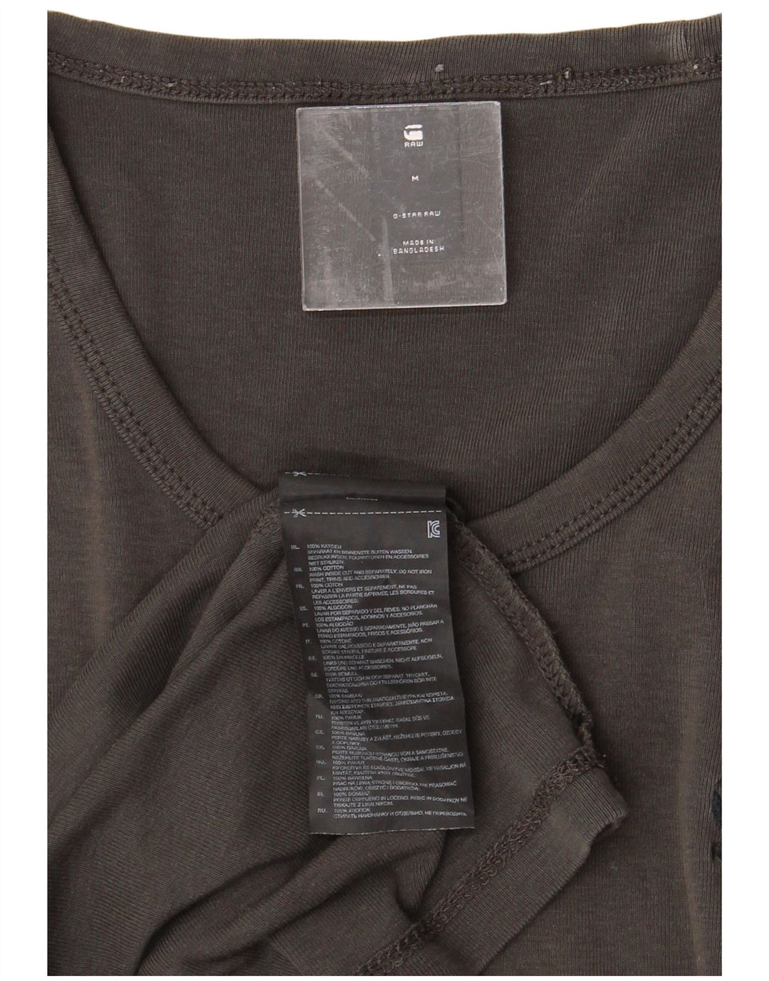 Camiseta masculina G-STAR Top algodão cinza médio