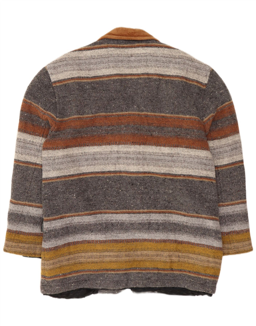 Jaqueta blazer masculina VINTAGE com 4 botões UK 40 grande listrada multicolorida