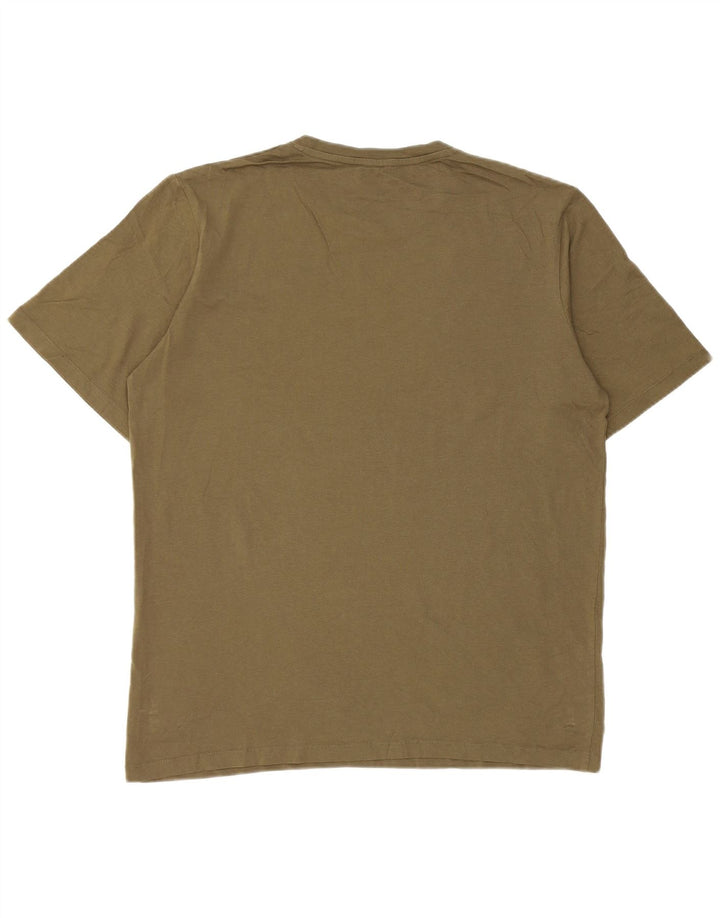 Camiseta masculina Jack & Jones grande algodão cáqui