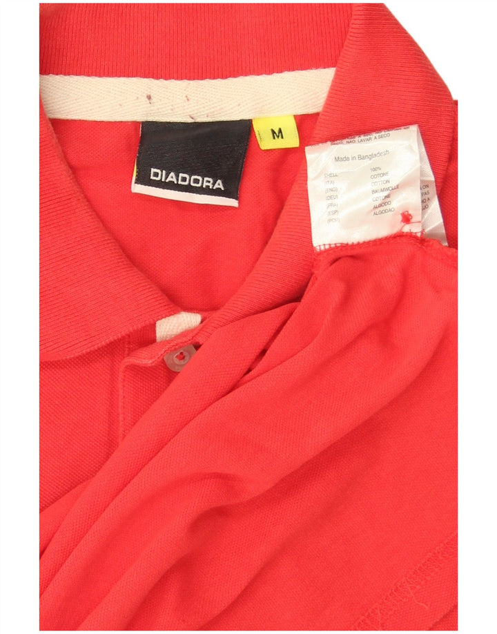 Camisa polo masculina Diadora médio algodão vermelho