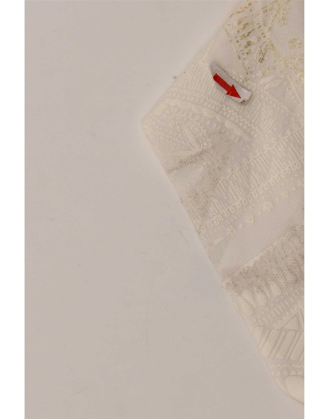 Vestido feminino Zara Shift UK 12 médio branco paisley