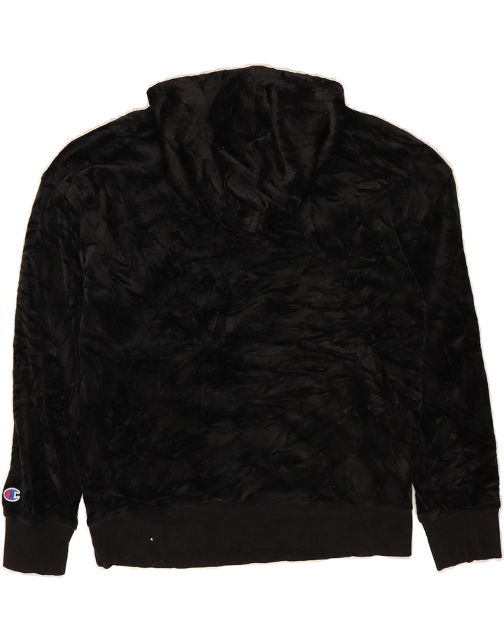 CHAMPION Womens Hoodie Jumper UK 14 Medium Black Cotton Vintage Champion and Second-Hand Champion from Messina Hembry 