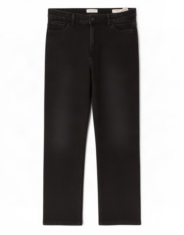 Calça jeans feminina Marks & Spencer Lift Crop Straight UK 14 Médio W30 L25 Preto