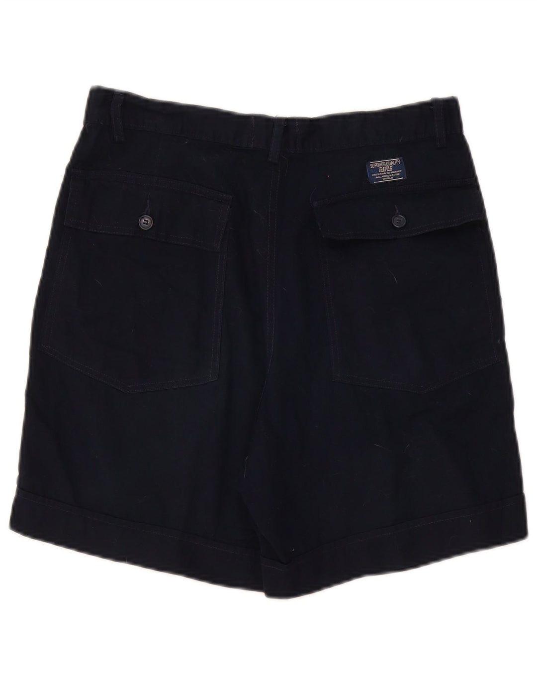 Shorts cargo feminino Rifle W33 grande algodão azul marinho