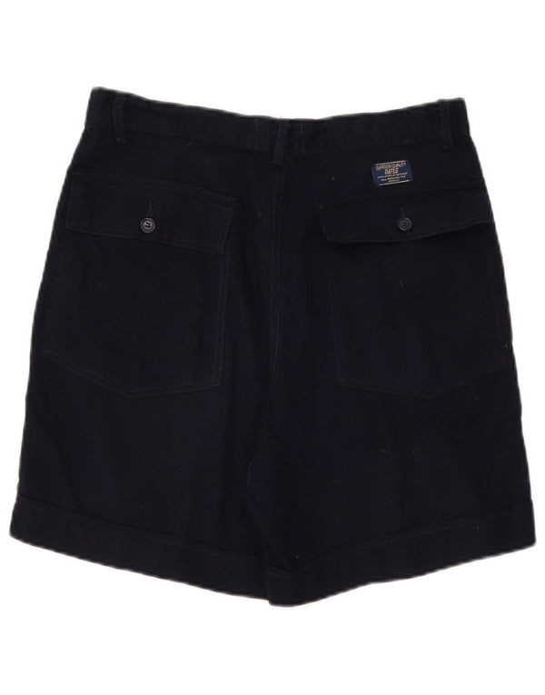 Shorts cargo feminino Rifle W33 grande algodão azul marinho