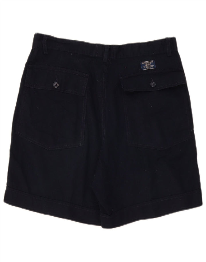 Shorts cargo feminino Rifle W33 grande algodão azul marinho